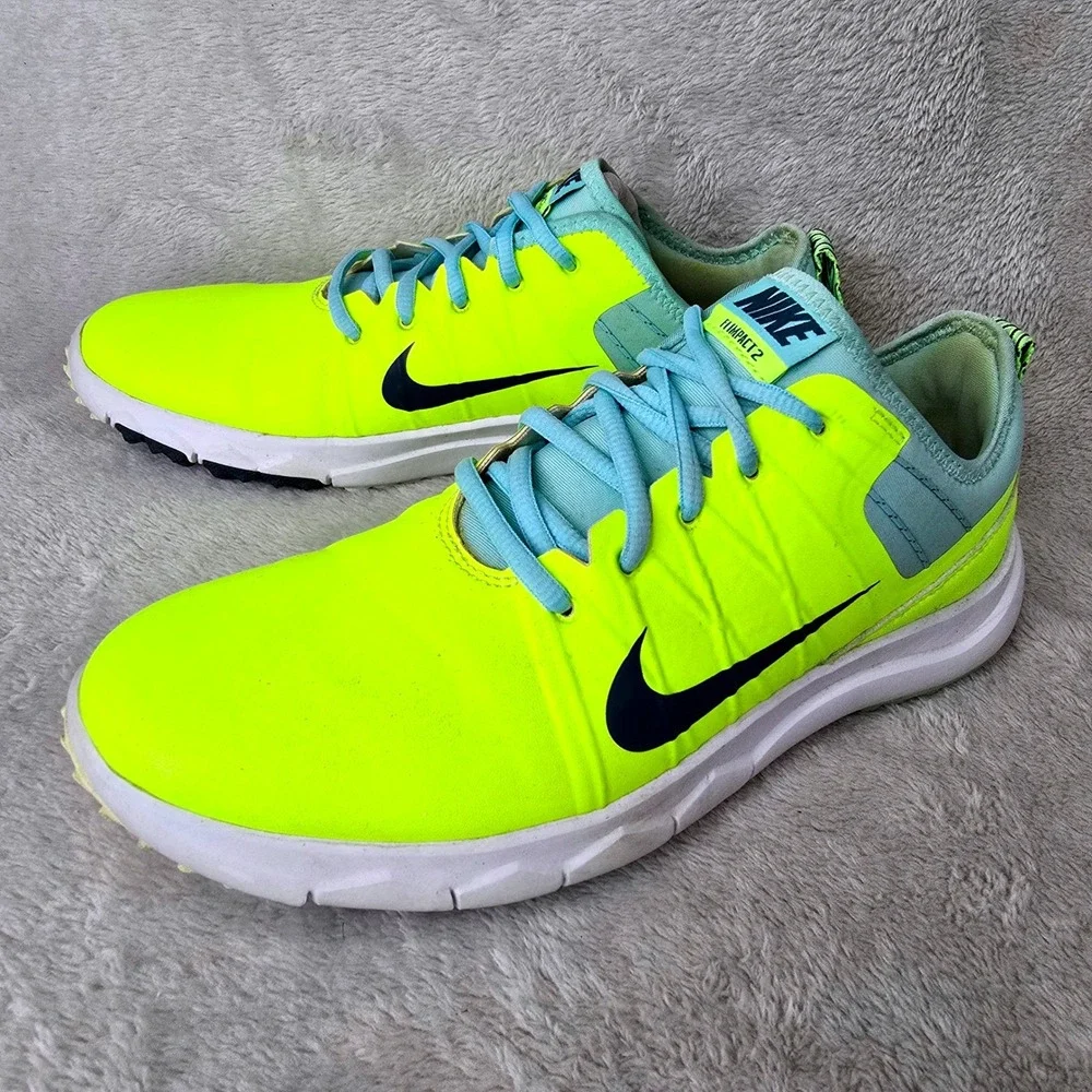 Nike FI Impact 2 Women's Size 7 Spikeless Golf Shoes Volt Teal 776093-700